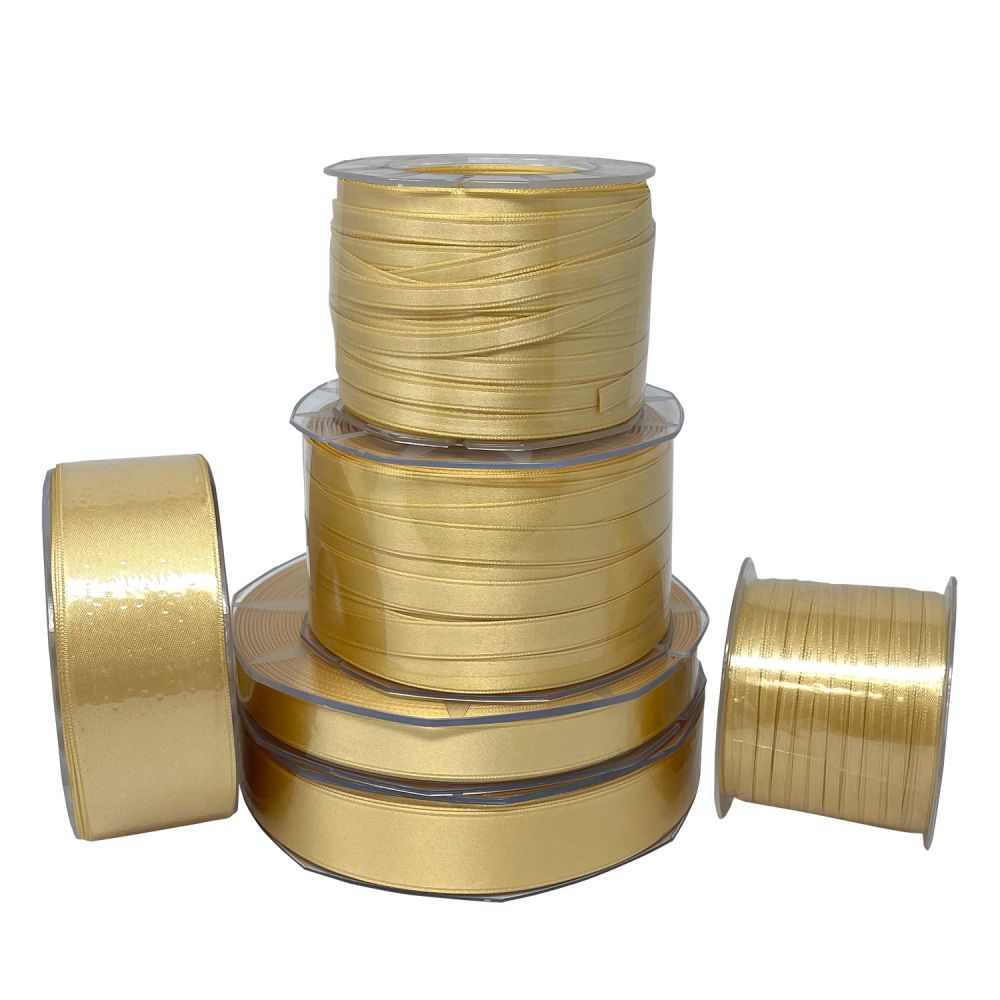 Light gold double satin ribbon